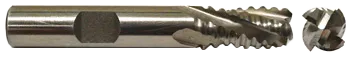 roughing end mill - side and front view
