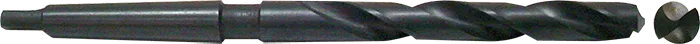 taper shank drill - side and front view
