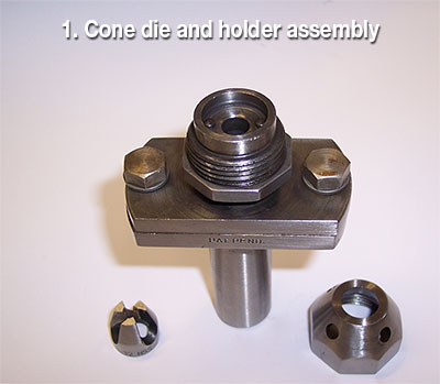 cone die holder assembly